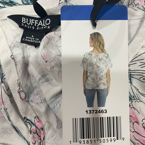 Buffalo David Bitton Floral Blouse - White and Pink - Picture 3 of 7